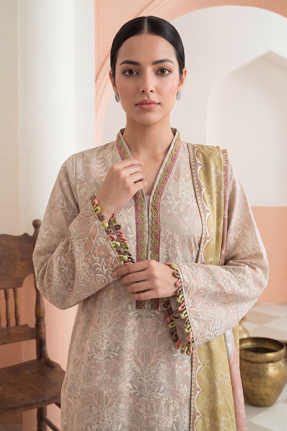 Women Embroidered 3 Piece Suit - CLC670