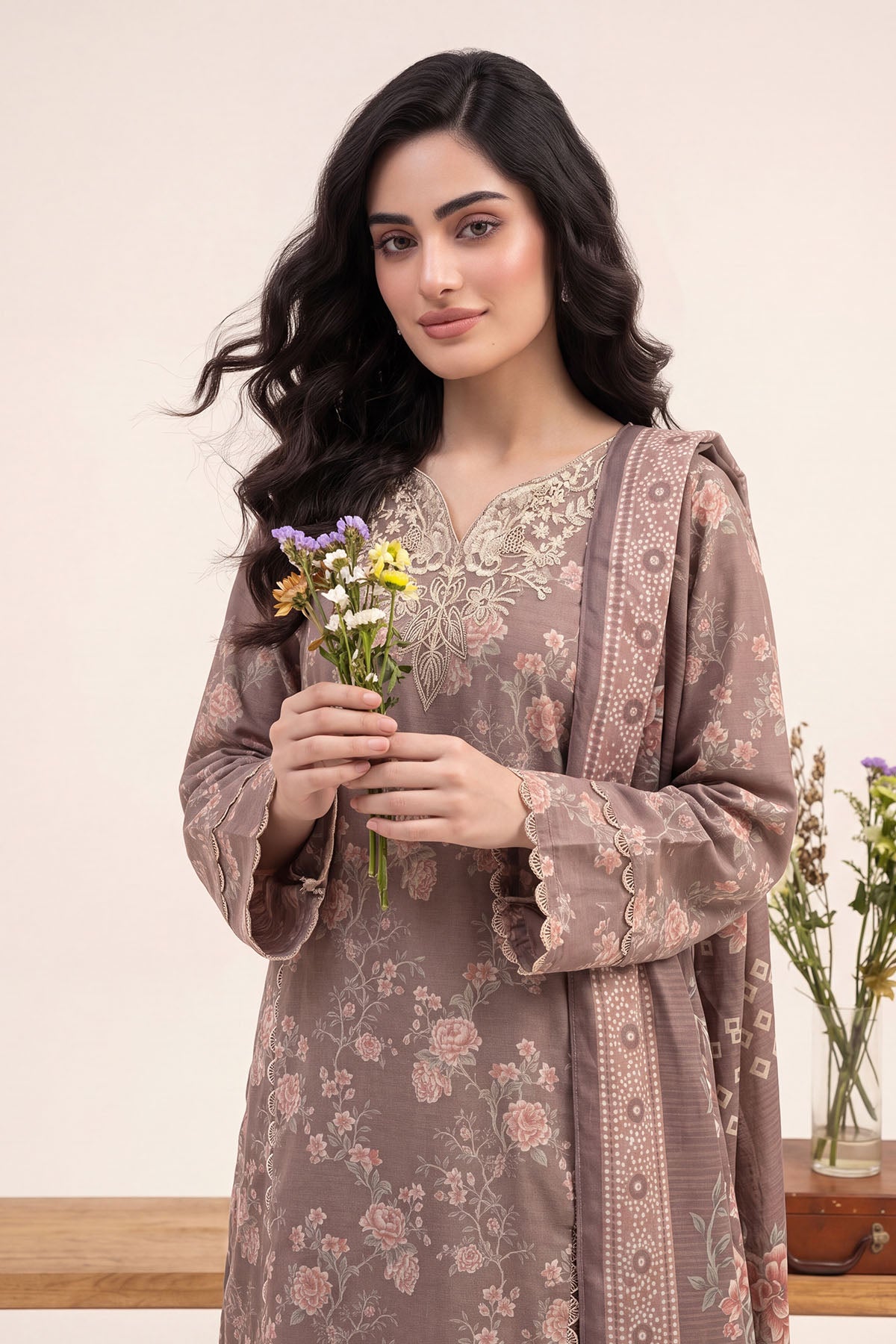 Women Embroidered 3 Piece Suit - CLC092