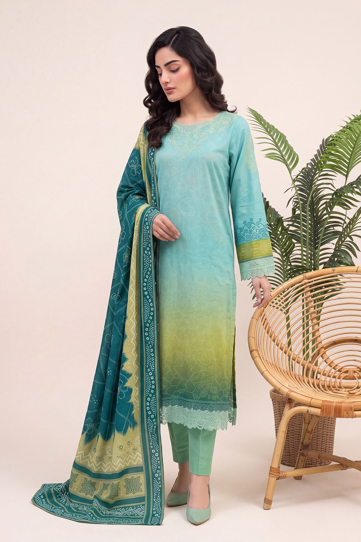 Women Embroidered 3 Piece Suit - CLC095