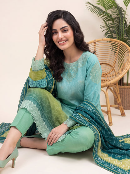 Women Embroidered 3 Piece Suit - CLC095