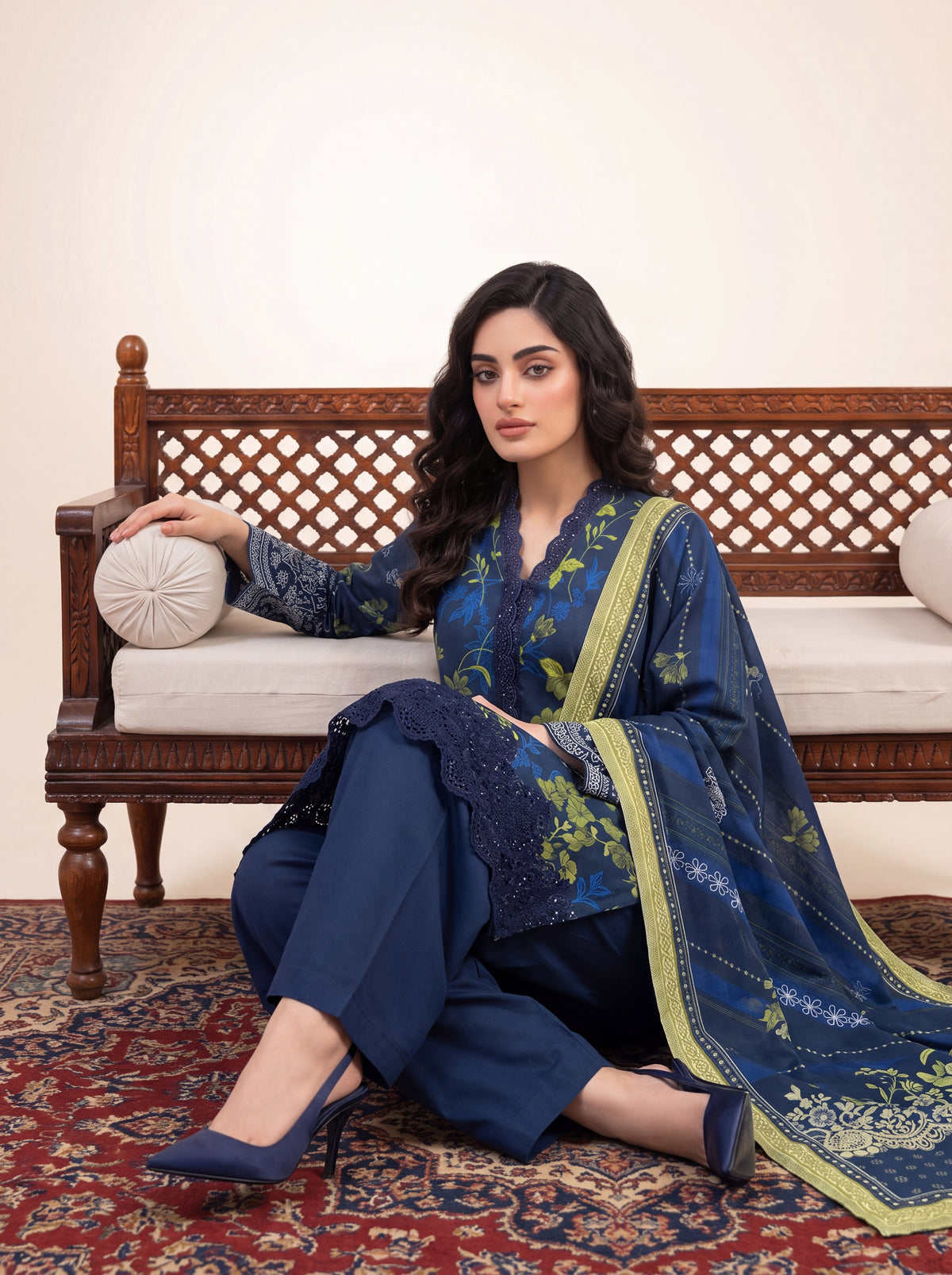 Women Embroidered 3 Piece Suit - CLC096