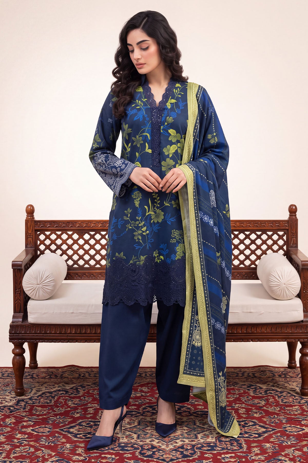 Women Embroidered 3 Piece Suit - CLC096