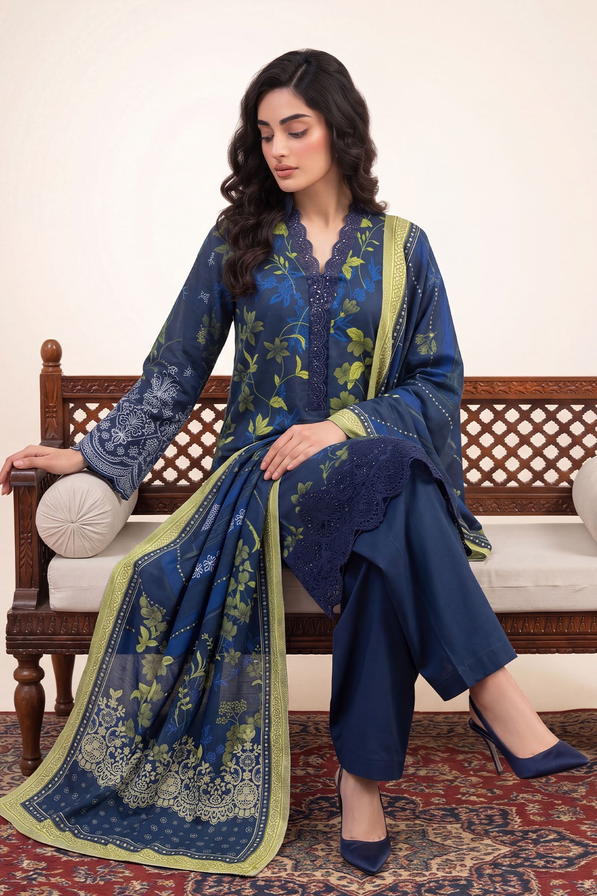 Women Embroidered 3 Piece Suit - CLC096
