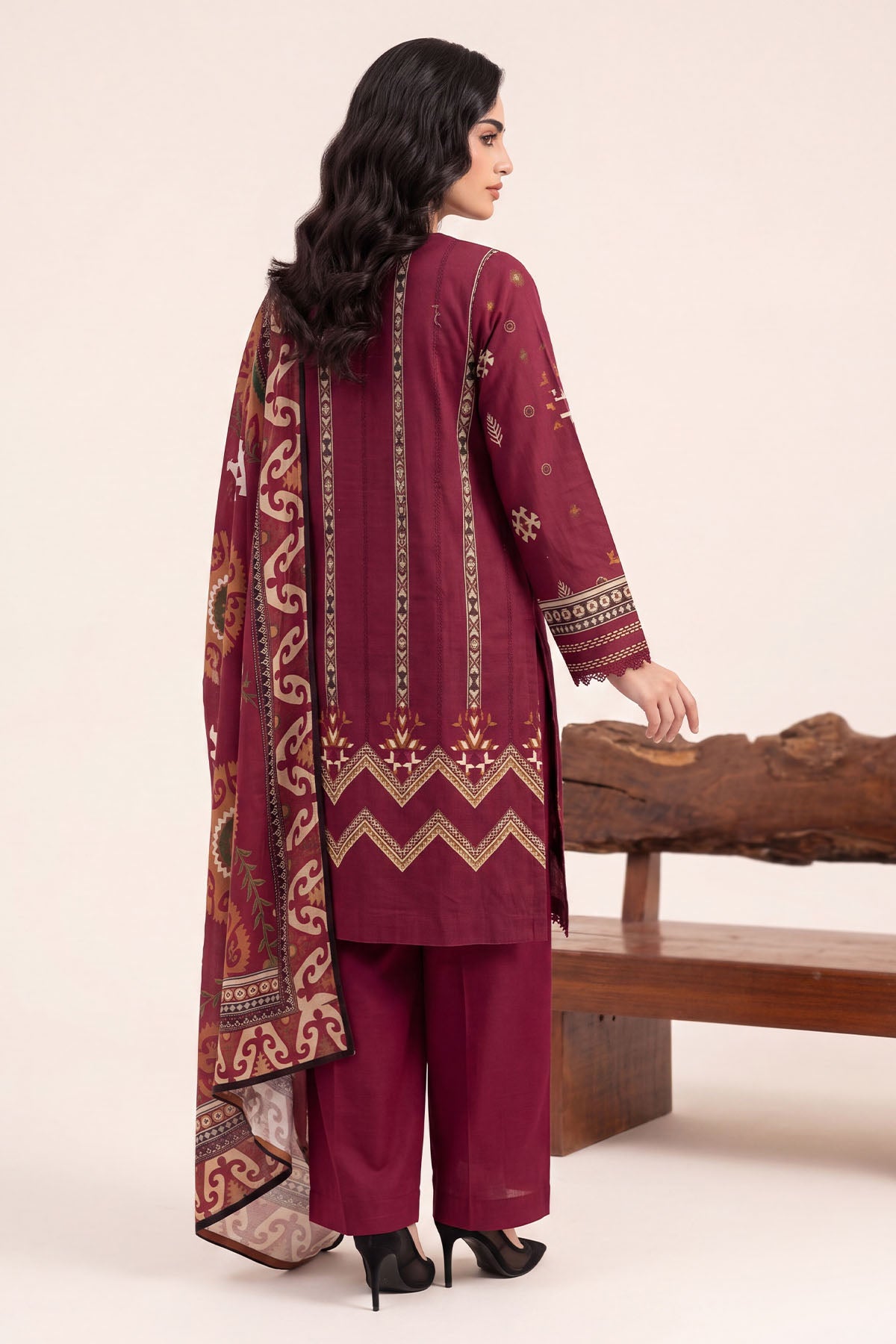 Women Embroidered 3 Piece Suit - CLC097