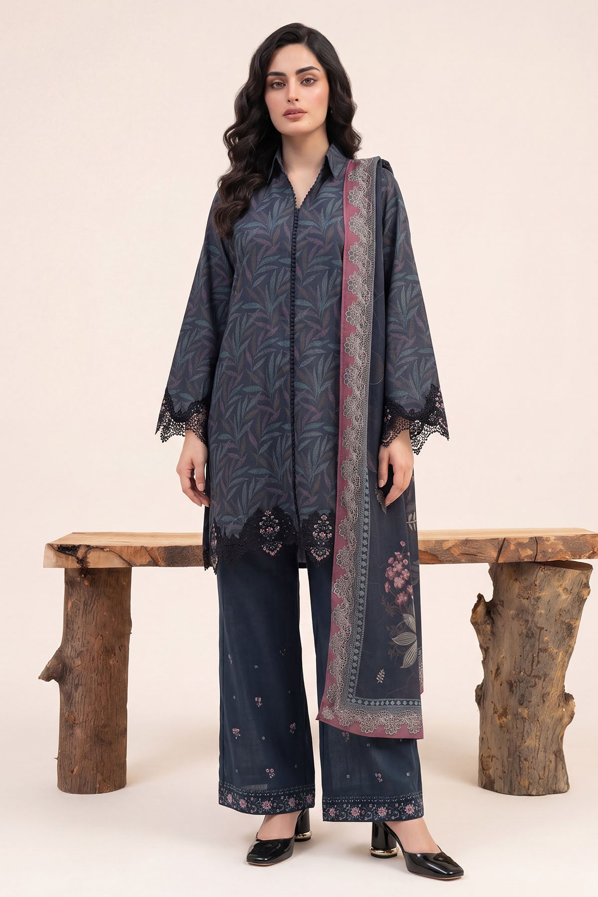 Women Embroidered 3 Piece Suit - CLC099
