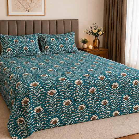Shine Bed Sheet Set - HTSS76