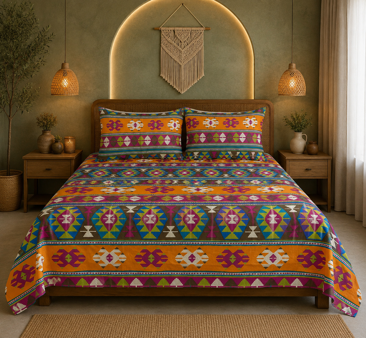 Shine Bed Sheet Set - HTSS77