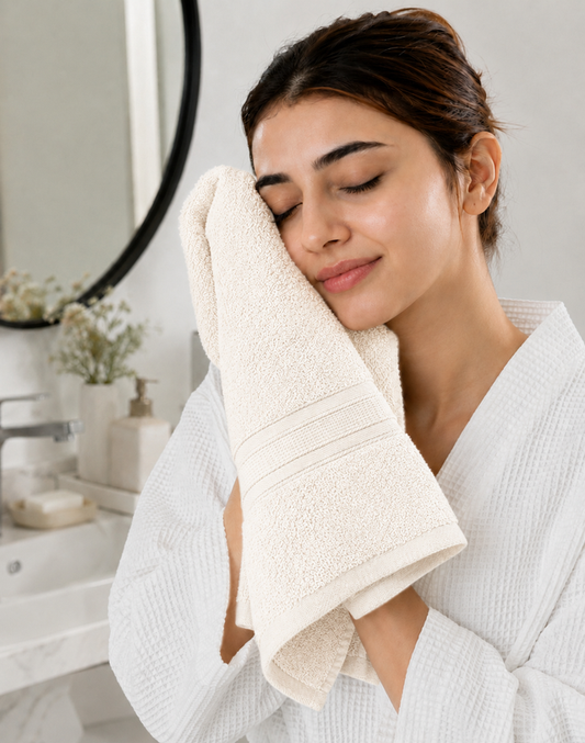 3 Piece Face Towel Set | White