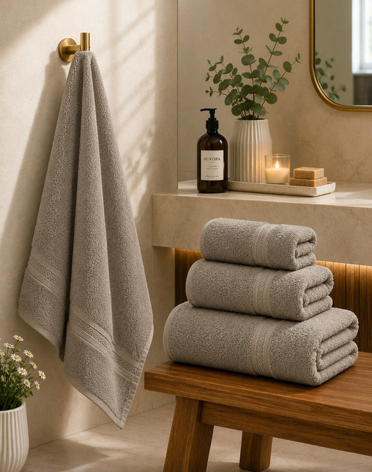 3 Piece Towel Set | Dark Grey