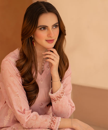 Women Printed Embroidered 2 Piece Suit - CLC053