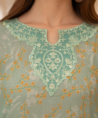 Women Printed Embroidered 2 Piece Suit - CLC054
