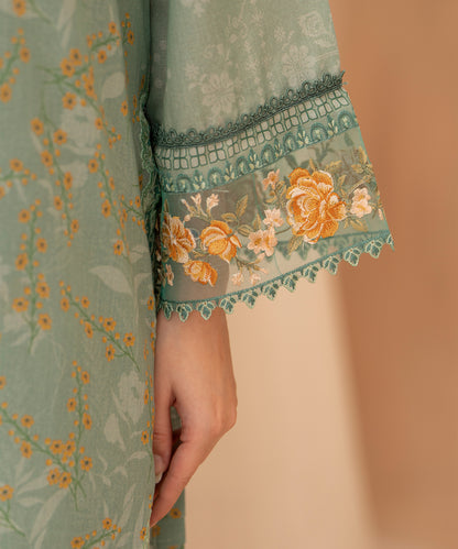 Women Printed Embroidered 2 Piece Suit - CLC054