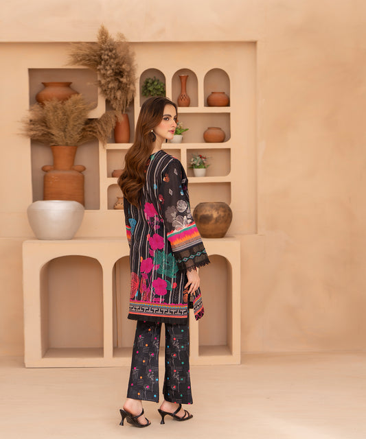 Women Printed Embroidered 2 Piece Suit - CLC055