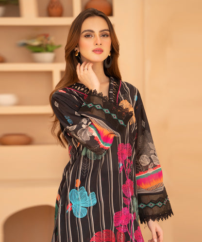 Women Printed Embroidered 2 Piece Suit - CLC055