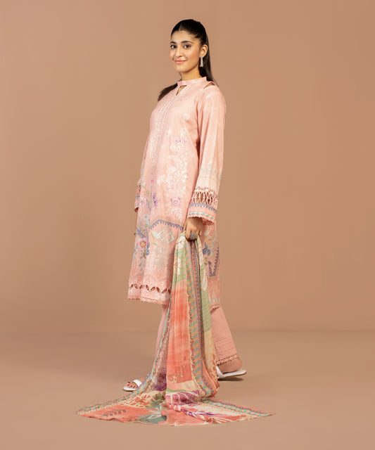 Women Printed Embroidered 2 Piece Suit - CLC560