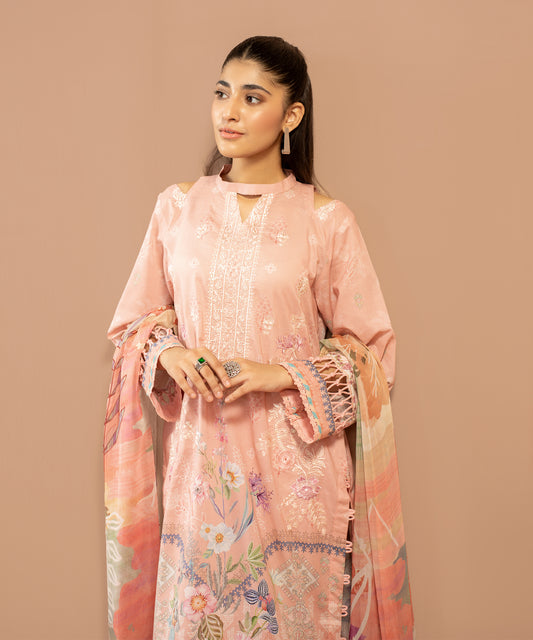 Women Printed Embroidered 2 Piece Suit - CLC560