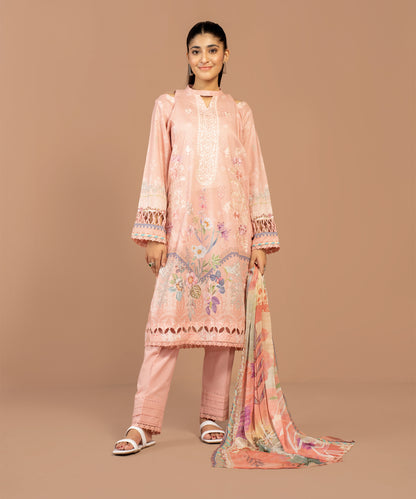 Women Printed Embroidered 2 Piece Suit - CLC560