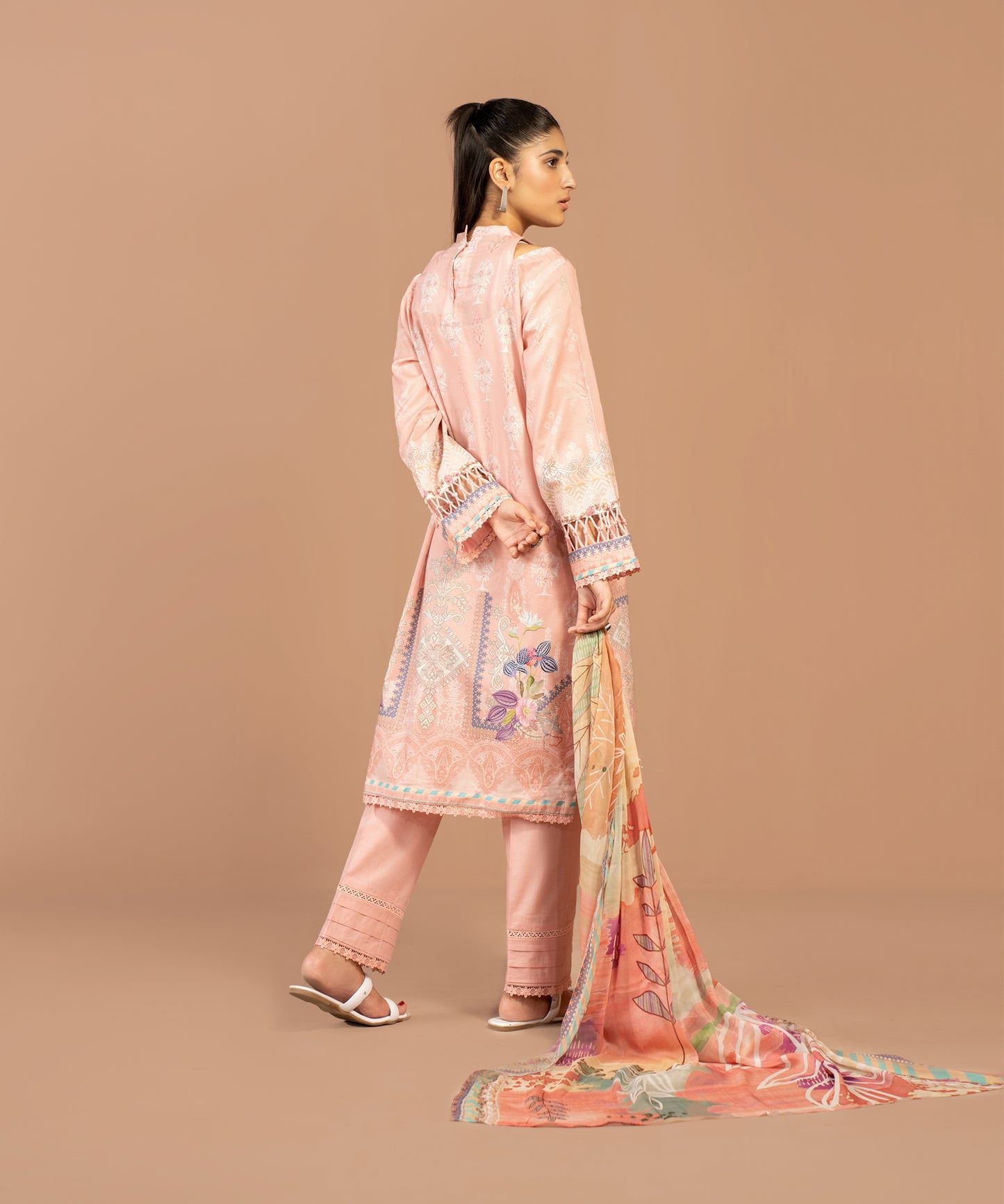 Women Printed Embroidered 2 Piece Suit - CLC560