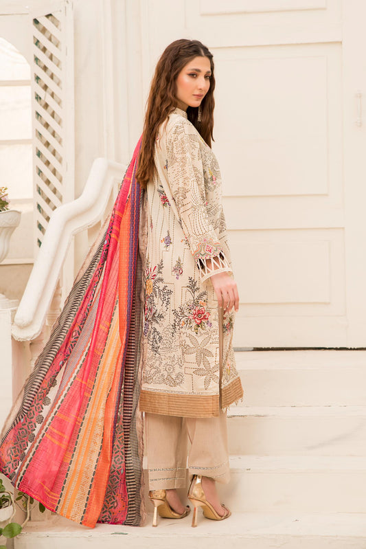 3PC Embroidered Suit - Classic 629