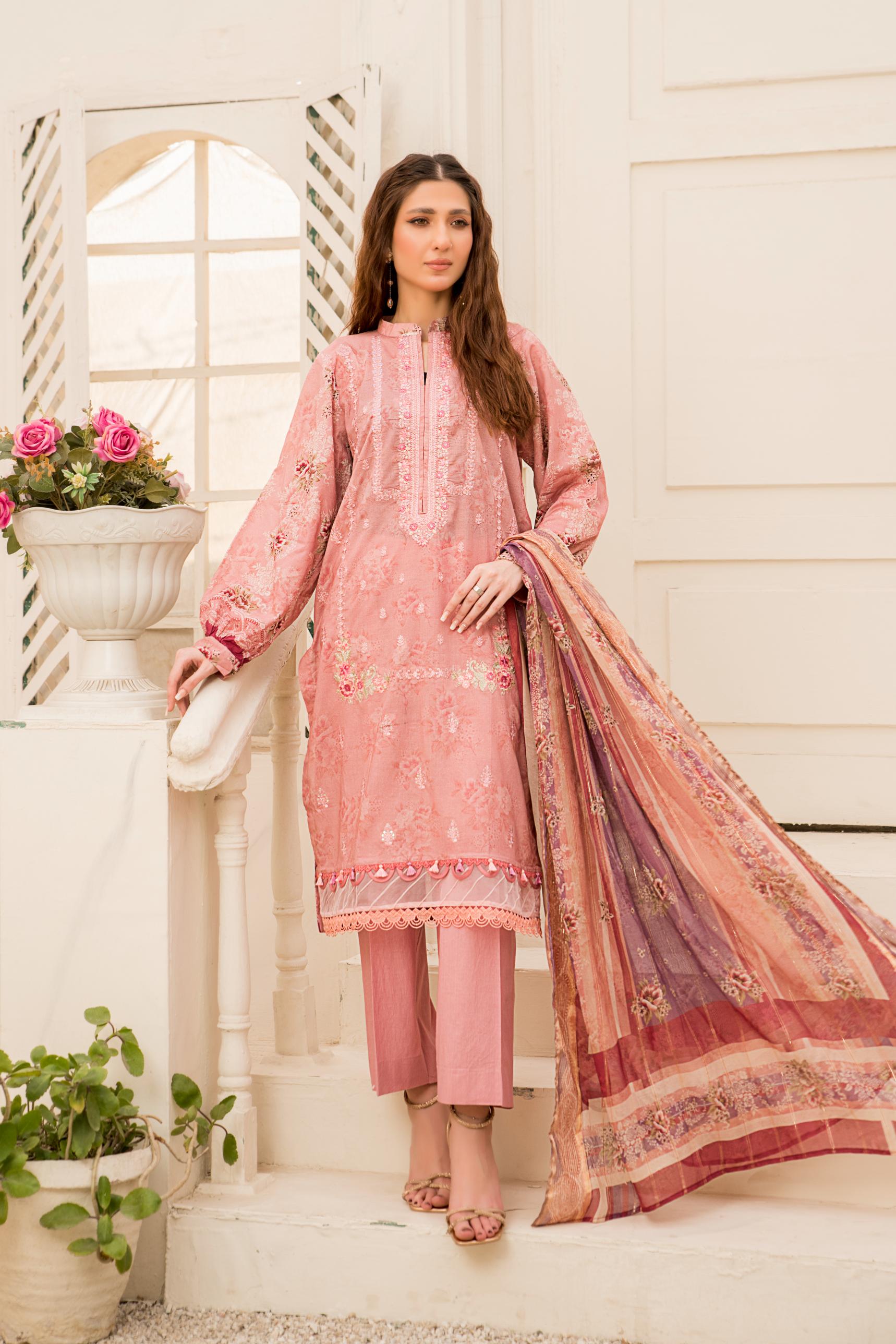3PC Embroidered Suit - Classic 632