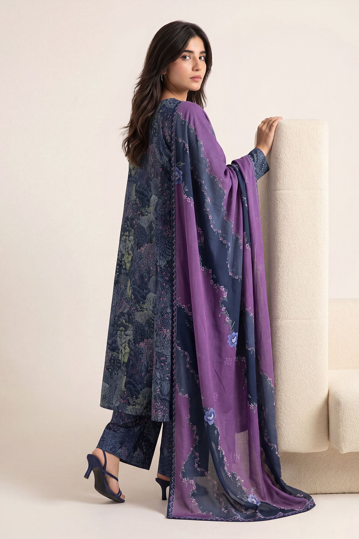 Women Printed 3 Piece Suit - DTD156