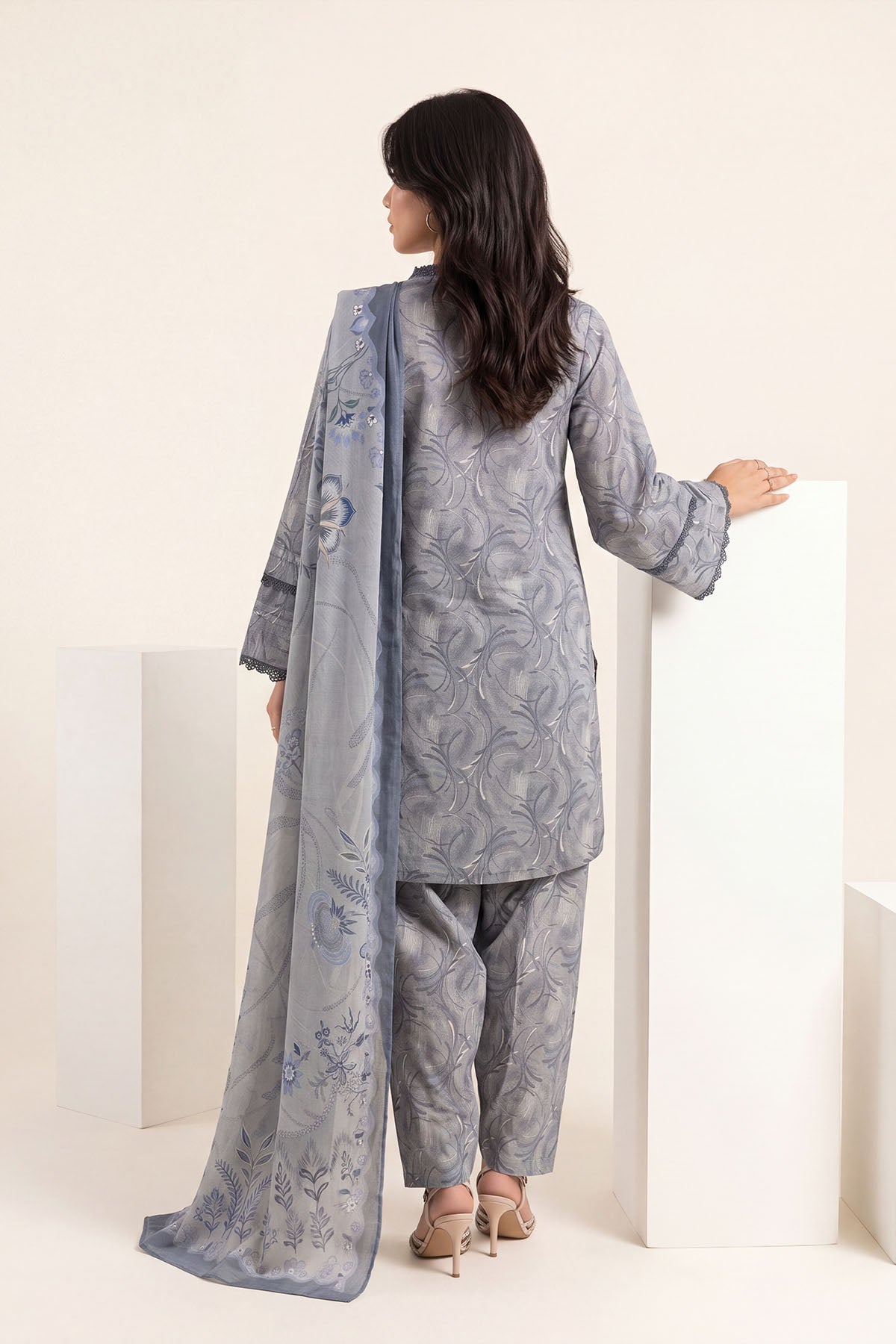 Women Printed 3 Piece Suit - DTD157