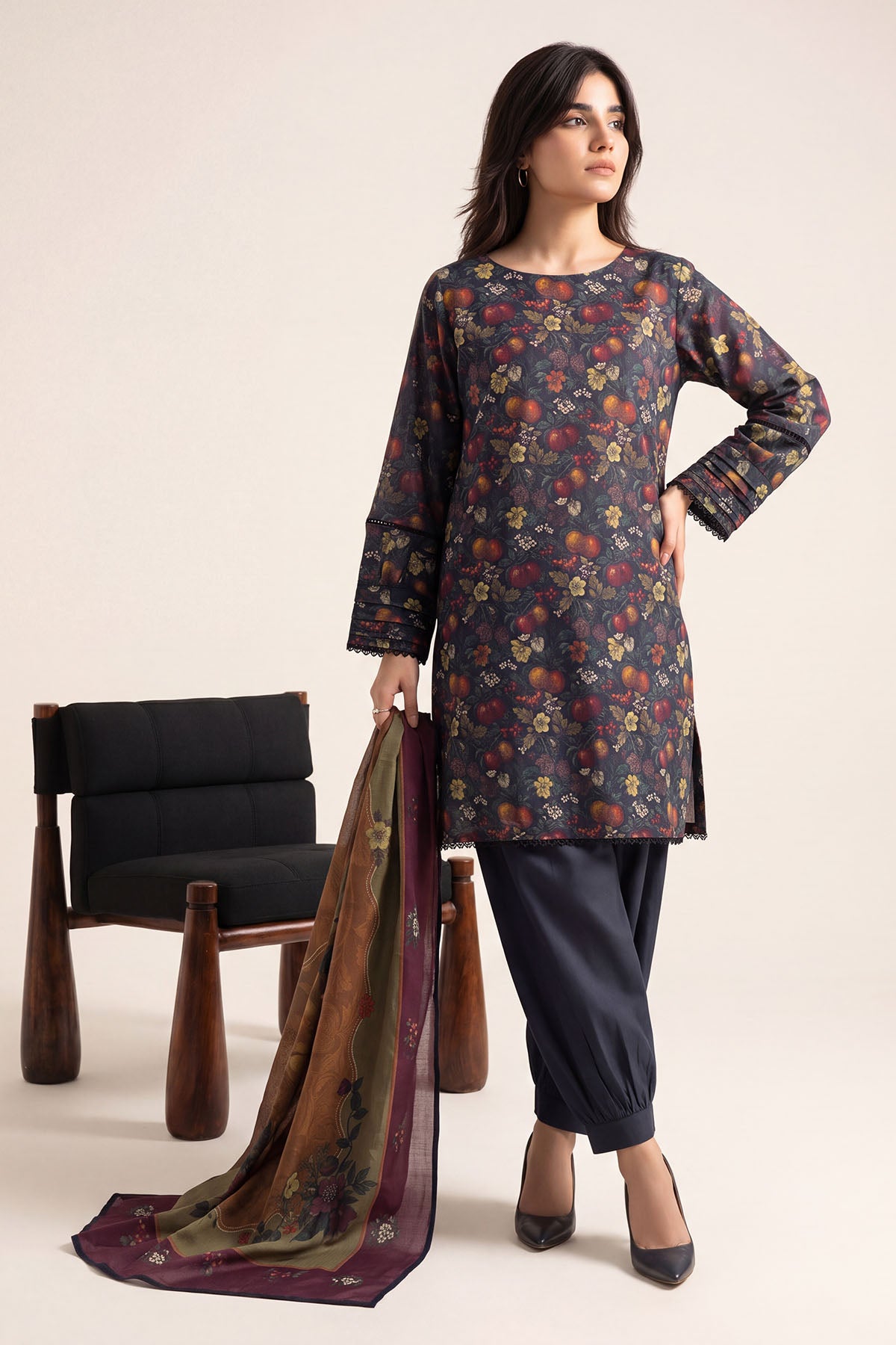 Women Printed 3 Piece Suit - DTD158
