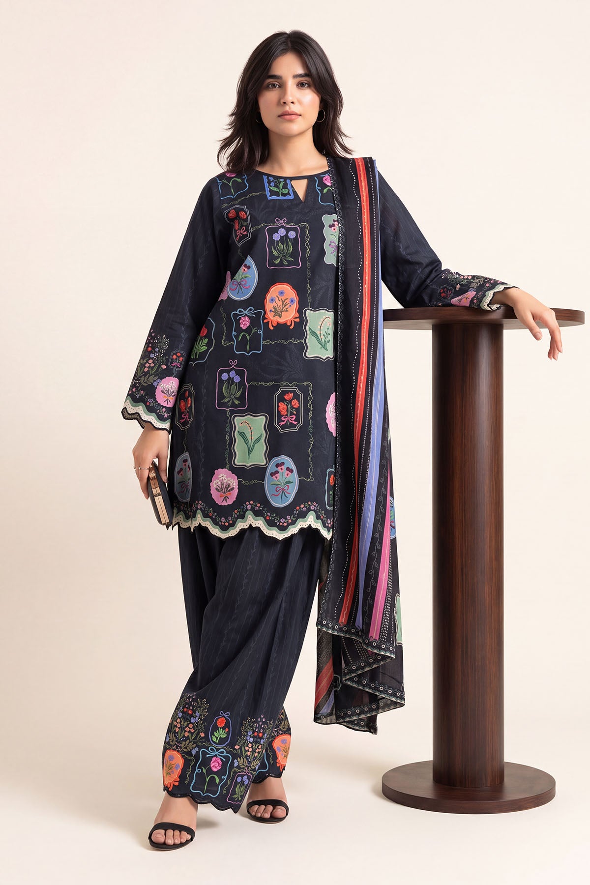 Women Printed 3 Piece Suit - DTD160