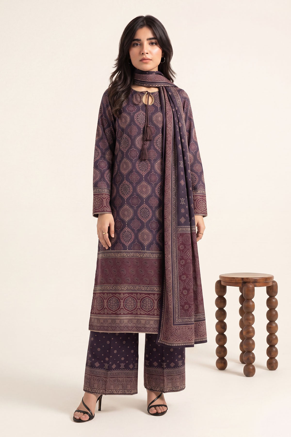 Women Printed 3 Piece Suit - DTD163