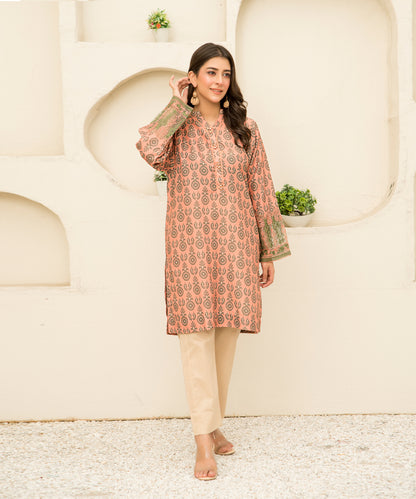 Women Printed Embroidered Shirt - LDS908
