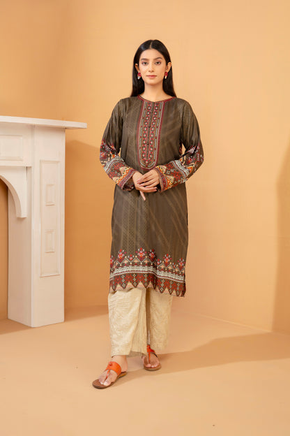 Women Printed Embroidered Shirt - LDS850