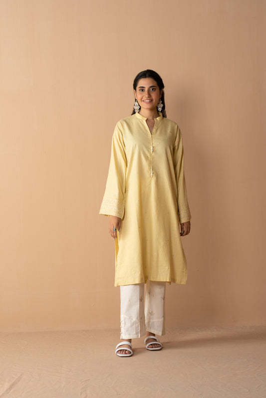Women Solid Embroidered Shirt - LDS879