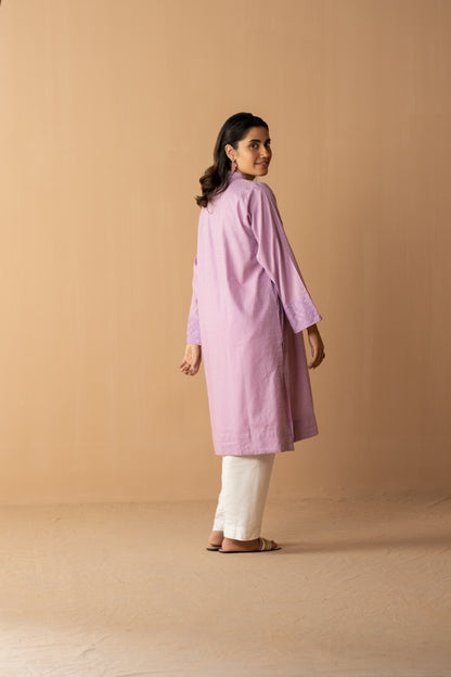 Women Solid Embroidered Shirt - LDS875