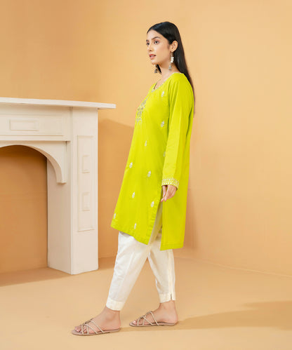 Women Solid Embroidered Shirt - LDS904