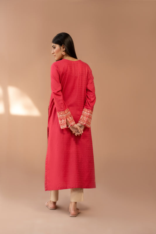 Women Solid Embroidered Shirt - LDS895