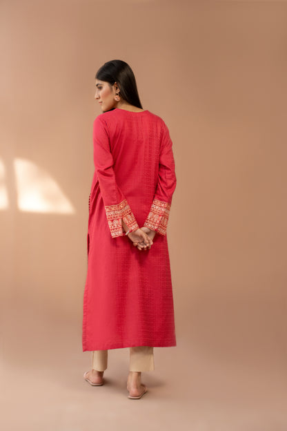 Women Solid Embroidered Shirt - LDS895