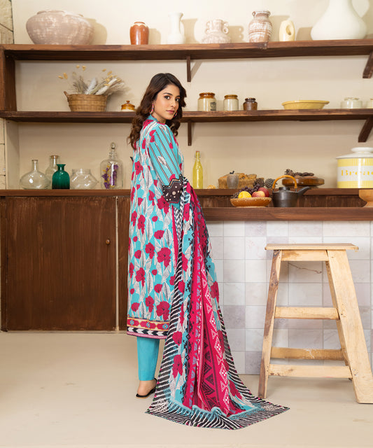 Women Printed 3 Piece Suit  - DTD114