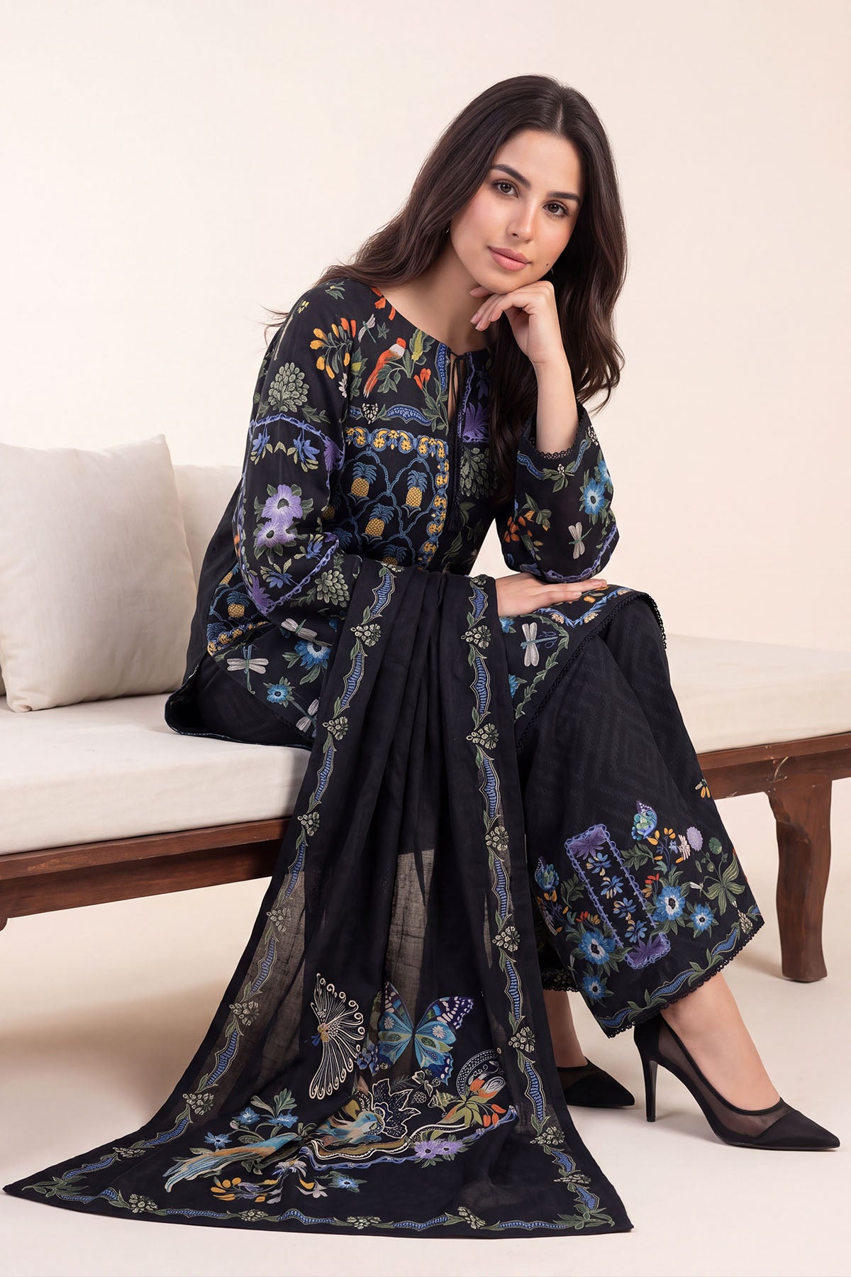 Women Printed 3 Piece Suit - DTD166