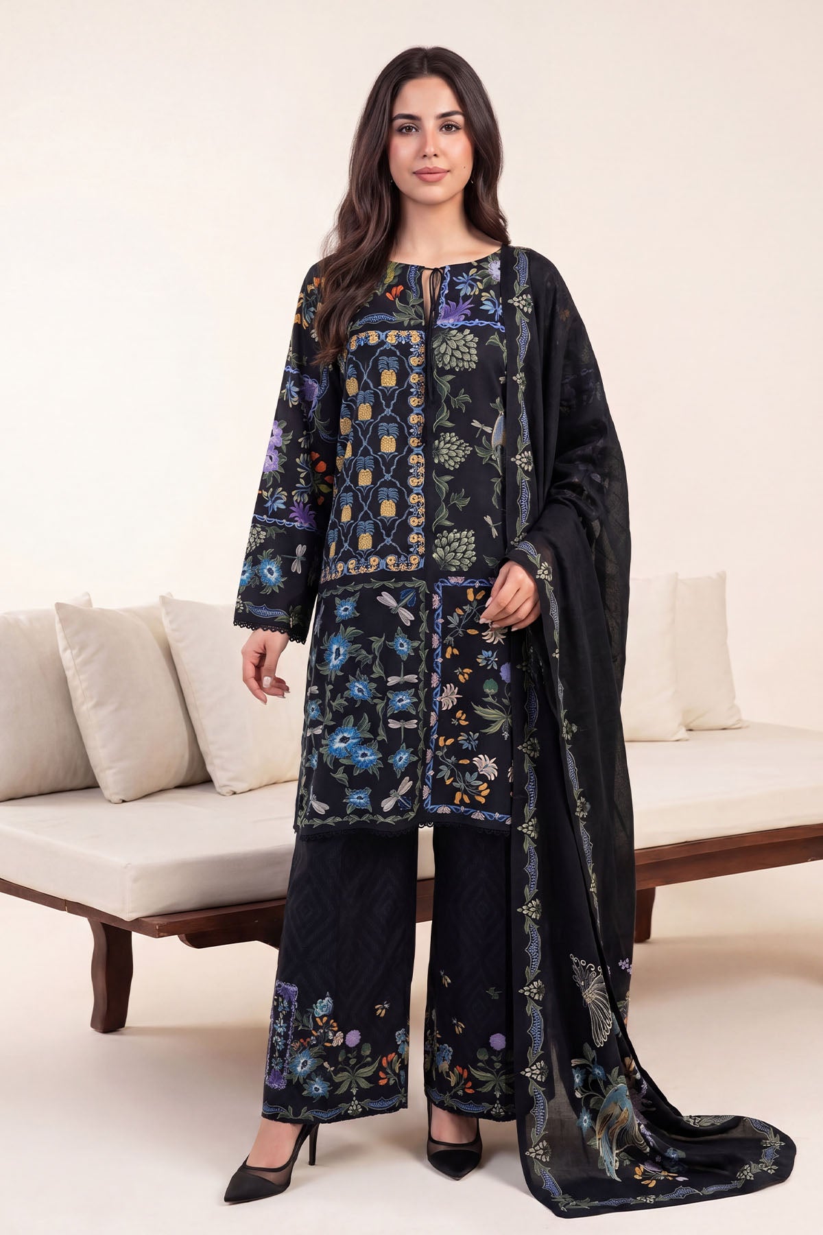 Women Printed 3 Piece Suit - DTD166