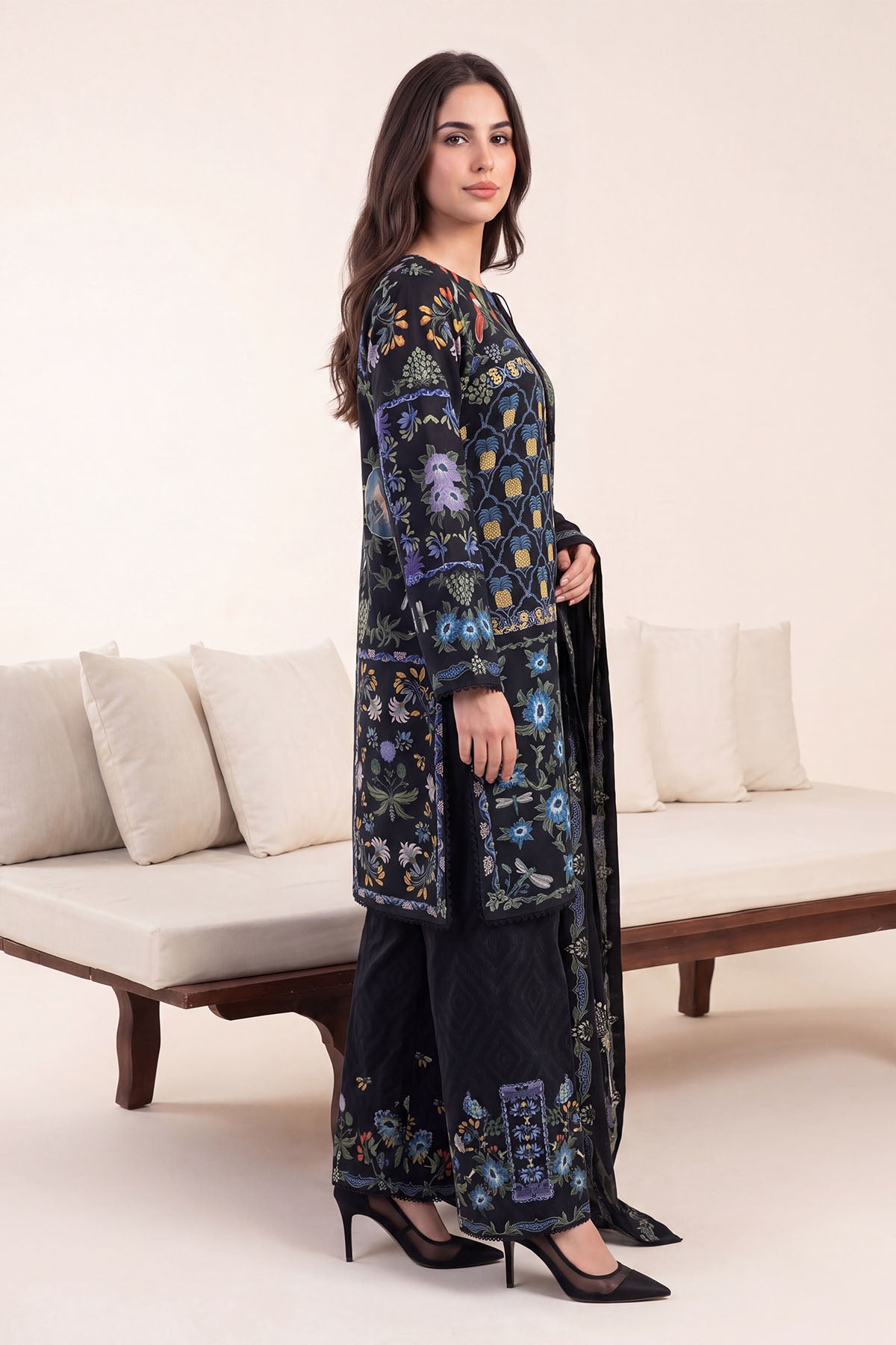 Women Printed 3 Piece Suit - DTD166