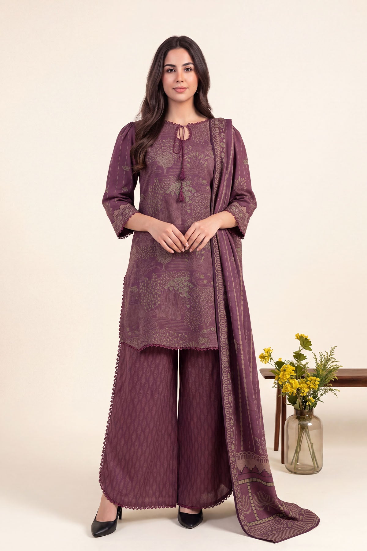 Women Printed 3 Piece Suit - DTD167