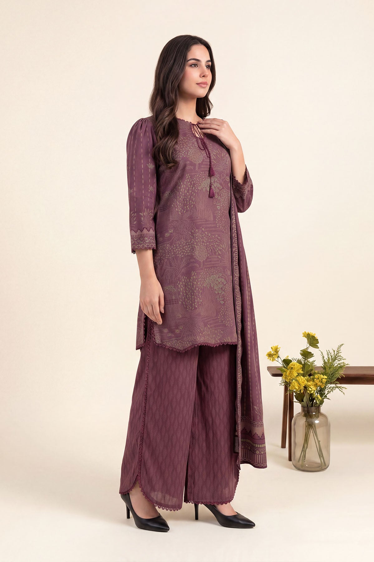Women Printed 3 Piece Suit - DTD167