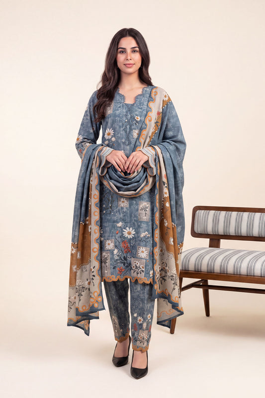 Women Printed 3 Piece Suit - DTD168