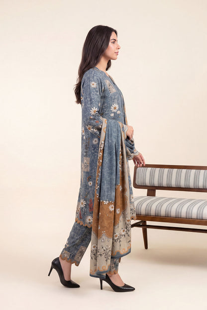 Women Printed 3 Piece Suit - DTD168