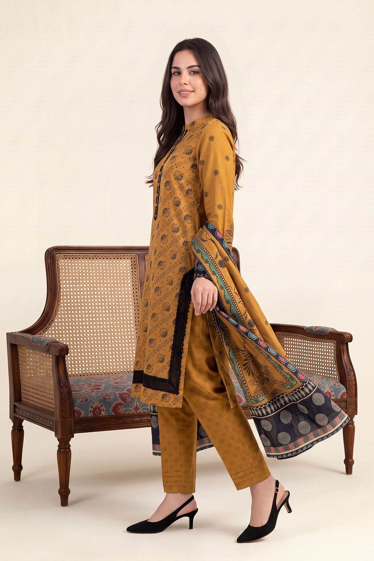 Women Printed 3 Piece Suit - DTD169
