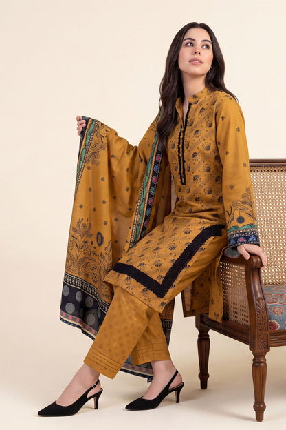 Women Printed 3 Piece Suit - DTD169