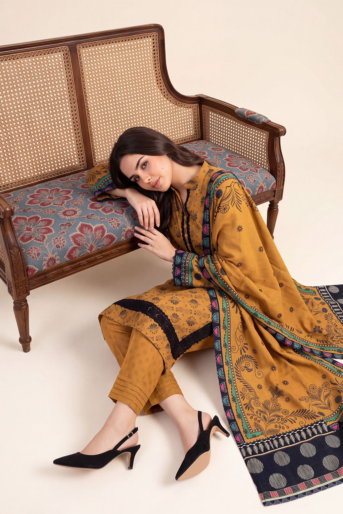 Women Printed 3 Piece Suit - DTD169