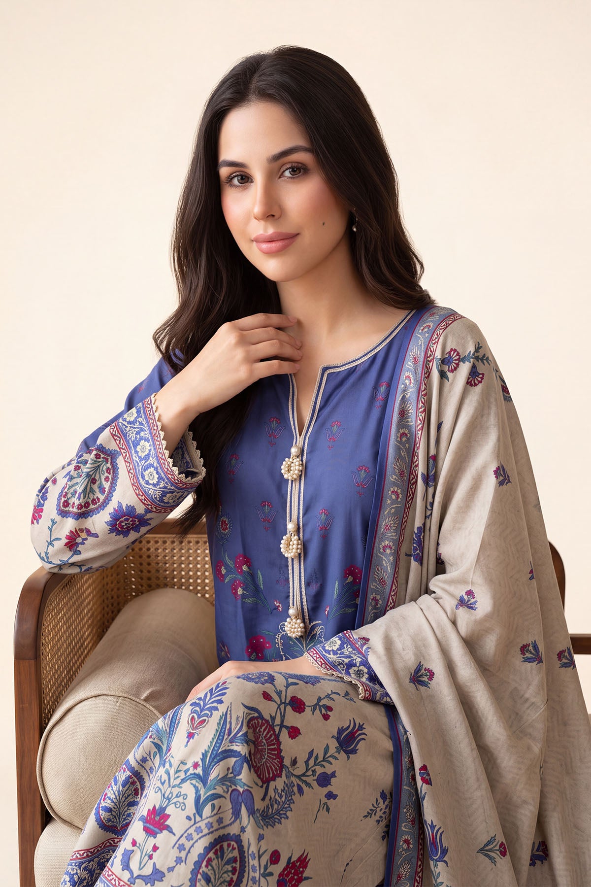 Women Printed 3 Piece Suit - DTD170