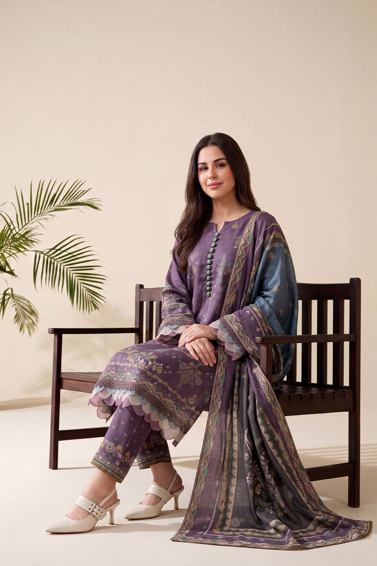 Women Printed 3 Piece Suit - DTD171