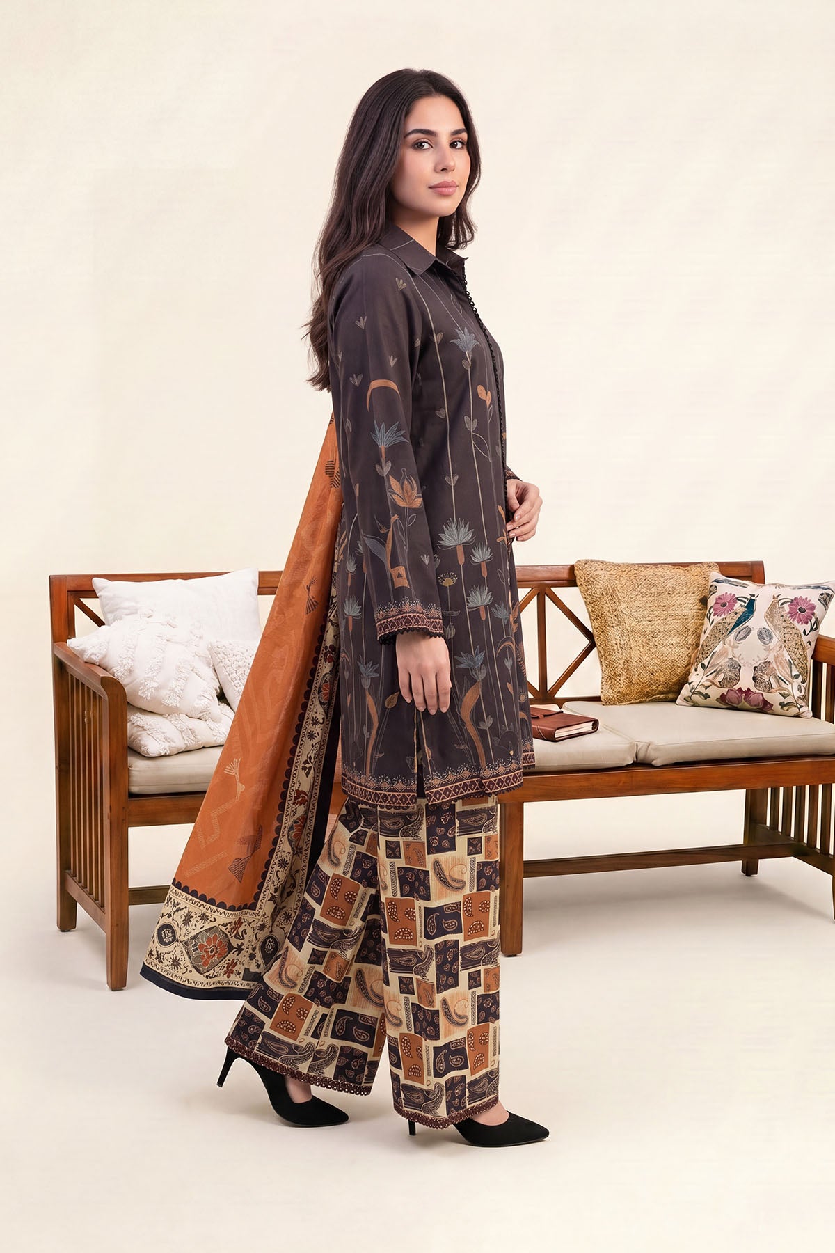 Women Printed 3 Piece Suit - DTD172